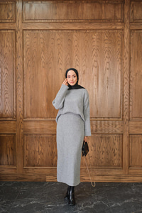 Triko Etekli Takım Gri