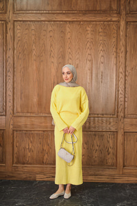 Triko Etekli Takım Sarı