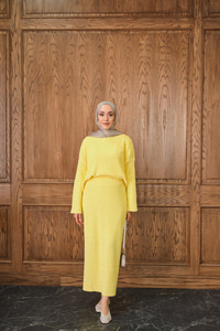 Triko Etekli Takım Sarı