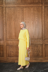 Triko Etekli Takım Sarı