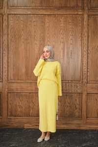 Triko Etekli Takım Sarı