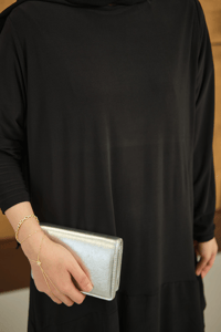 Tül Detay İkili Takım Siyah