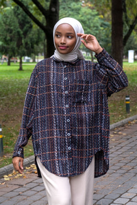 Uygun Fiyatlı TUVIT DESEN TEK CEPLI GOMLEK KAHVERENGI | Loccomoda.com 