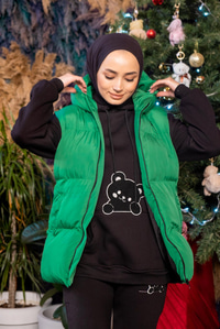 Uygun Fiyatlı UC CEPLI KAPSONLU YELEK YESIL | Loccomoda.com 