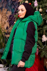 Uygun Fiyatlı UC CEPLI KAPSONLU YELEK YESIL | Loccomoda.com 