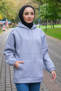 Uygun Fiyatlı UC IP KAPSONLU SWEAT GRI | Loccomoda.com 