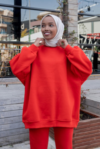 Uygun Fiyatlı UC IPLIK SALAS TUNIK KARMEN KIRMIZI | Loccomoda.com 