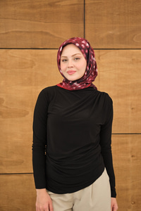 Uzun Kollu Büzgü Detay Bluz Siyah