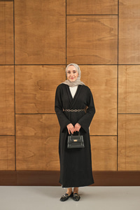 Uzun Triko Hırka Siyah