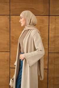 Uzun Triko Hırka Taş