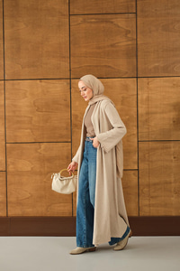 Uzun Triko Hırka Taş