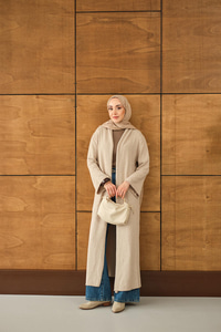 Uzun Triko Hırka Taş