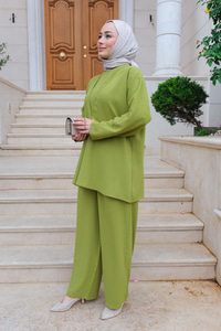 V Detay İkili Takım Yağ Yeşil