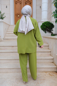 V Detay İkili Takım Yağ Yeşil