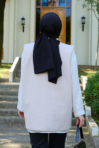 V Detay Süveter Krem