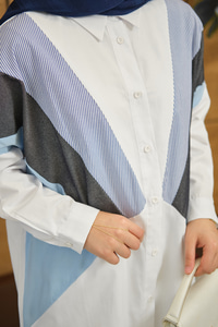 Verev Garnili Gömlek Beyaz