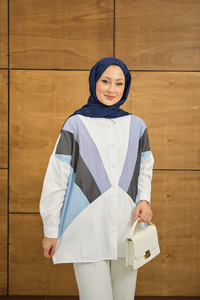 Verev Garnili Gömlek Beyaz