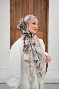 Vintage Desen Şal Bej