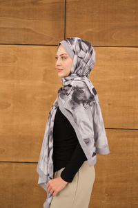 Vintage Desen Şal Gri