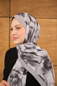 Vintage Desen Şal Gri