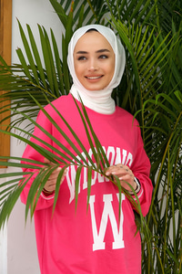 Uygun Fiyatlı WISCONSIN BASKILI SWEAT  PEMBE | Loccomoda.com 