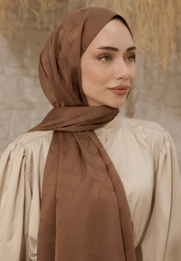 Wove Desen Şal Kahverengi