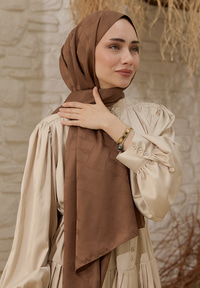 Wove Desen Şal Kahverengi