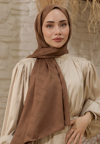 Wove Desen Şal Kahverengi