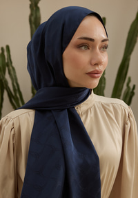 Wove Desen Şal Lacivert