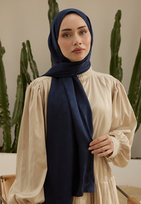 Wove Desen Şal Lacivert