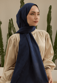 Wove Desen Şal Lacivert