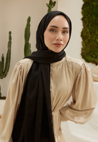 Wove Desen Şal Siyah