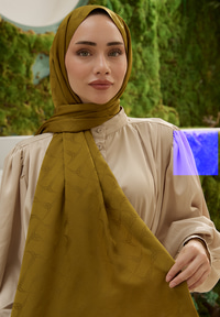 Wove Desen Şal Yağ Yeşil