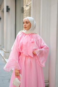 Yaka Bağlamalı Takım Pembe