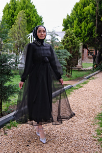 YAKA TAS ISLEMELI ABIYE SIYAH