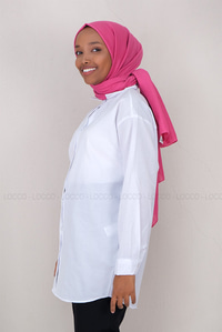 Uygun Fiyatlı YAKALI UZUN KOLLU GOMLEK BEYAZ | Loccomoda.com 