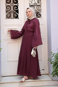 Yakası Bağcık Detaylı İkili Takım Bordo