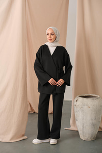 Yan Bağlamalı Takım Siyah