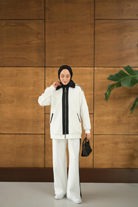 Yan Şeritli İkili Takım Beyaz