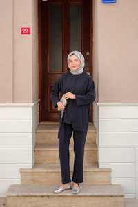 Yandan Bağlamalı Armani Modal Takım Lacivert