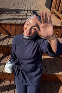 Yandan Bağlamalı Armani Modal Takım Lacivert