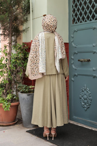 Yandan Bağlamalı Etekli Takım Küf Yeşil