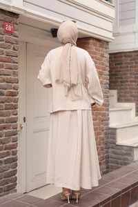 Yandan Bağlamalı Modal Takım Krem