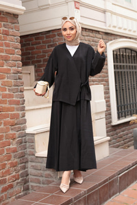 Yandan Bağlamalı Modal Takım Siyah