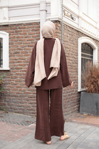 Yandan Bağlamalı Takım Kahverengi