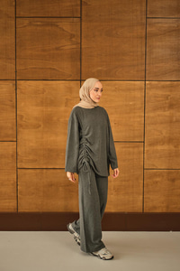 Yandan Biyeli İkili Takım Antrasit