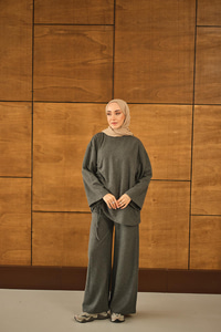 Yandan Biyeli İkili Takım Antrasit