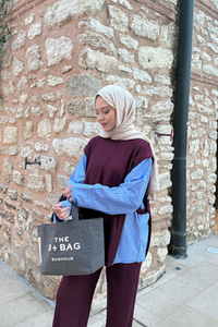 Yandan Düğmeli Gömlek Detaylı Takım Bordo