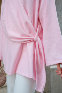 Yandan Şallı Tunik Pembe