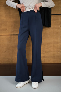 Yandan Yırtmaçlı Scuba Pantolon Lacivert